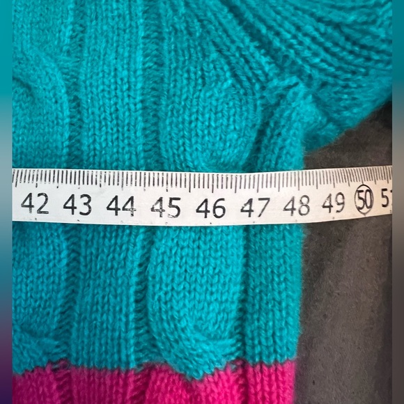 NWT J Crew Cashmere cable-knit sweater in stripe size M - Picture 9 of 10